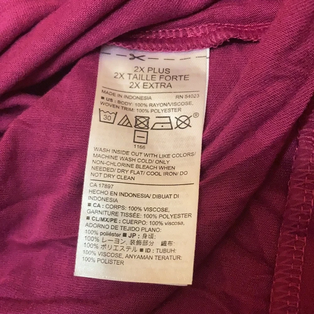 NWT Old Navy purple/pink top Sz 2X - Picture 4 of 5